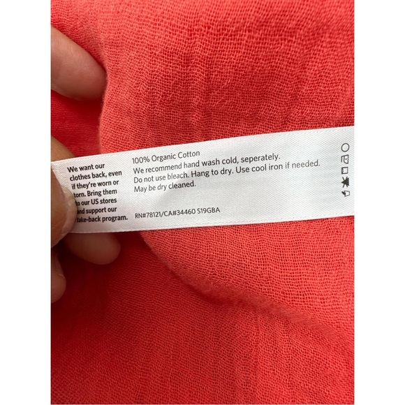 Eileen Fisher Casual Deep Neck Short Sleeve Maxi Dress - Picture 7 of 11